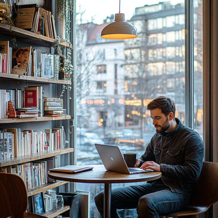 man at laptop